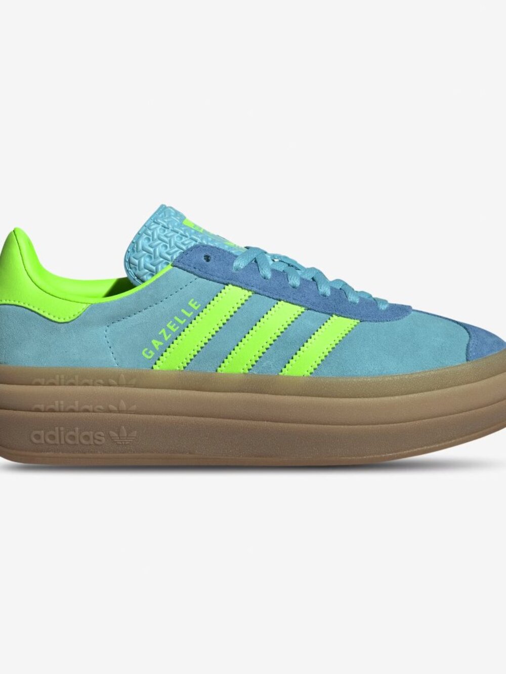 *NEW* Adidas Womens Gazelle Platform Bold Blue Glow Solar Green Bright Blue NWT - Picture 5 of 15